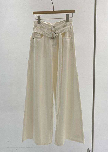 Loose Blue Patchwork High Waist Wide Leg Jeans Spring