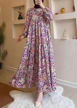 Load image into Gallery viewer, Loose Blue Print High Waist Cotton Long Dresses Spring