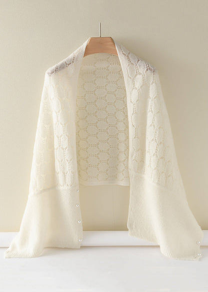 Loose Camel V Neck Button Patchwork Dual Use Cape Fall