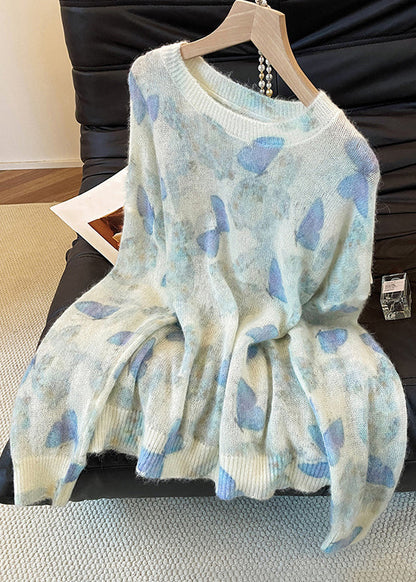 Loose Gradient Color Butterfly Cozy Knit Sweaters Fall