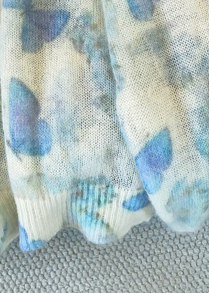 Loose Gradient Color Butterfly Cozy Knit Sweaters Fall