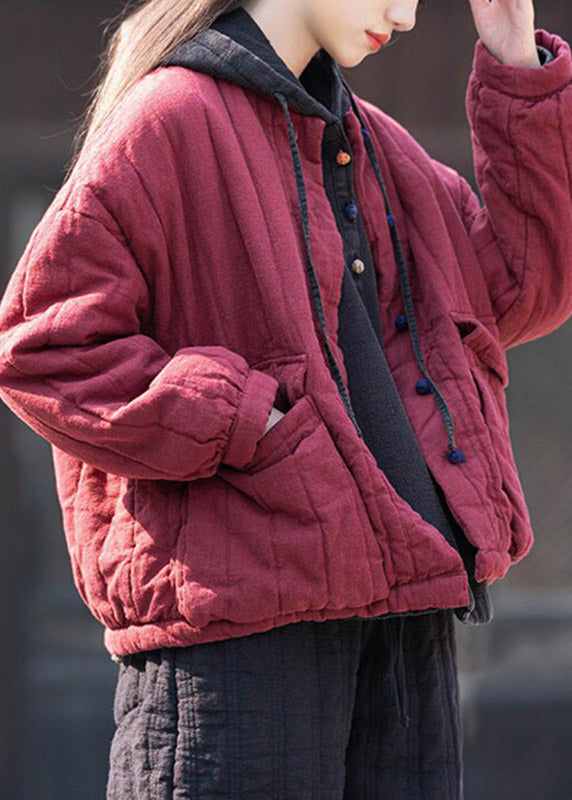 Loose Mulberry Stand Collar Winter Coats Long Sleeve