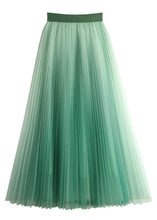 Load image into Gallery viewer, Loose Sky Blue Wrinkled High Waist Tulle Skirt Summer