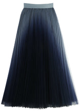 Load image into Gallery viewer, Loose Sky Blue Wrinkled High Waist Tulle Skirt Summer