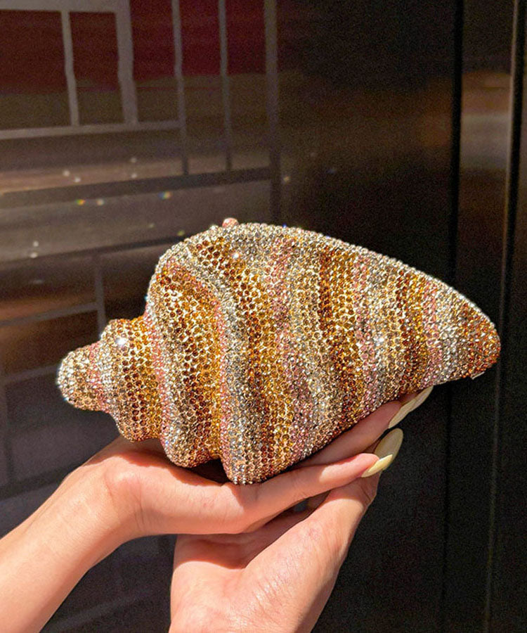 Luxury Blue Conch Shell Zircon Sparkling Versatile Evening Bag