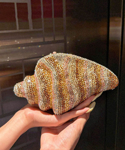 Luxury Blue Conch Shell Zircon Sparkling Versatile Evening Bag