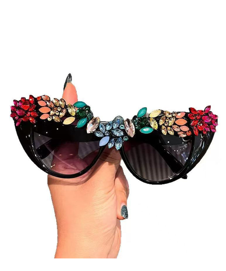 Luxury Rhinestone Large Frame Personalized Sunglasses