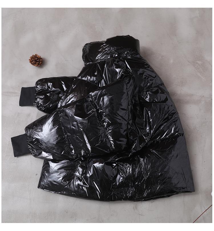 Luxury black hooded goose Down coat plus size clothing down jacket winter stand collar coats - SooLinen