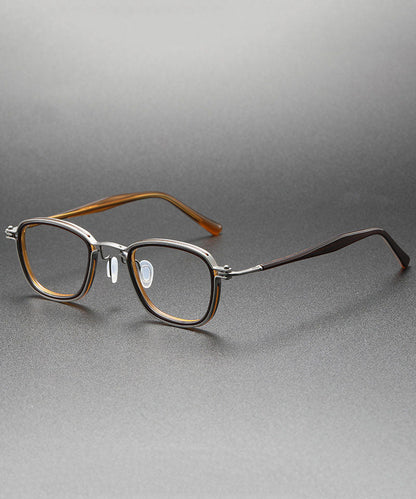 Men Tawny Resin Leopard Blue Light Blocking Reading Glasses