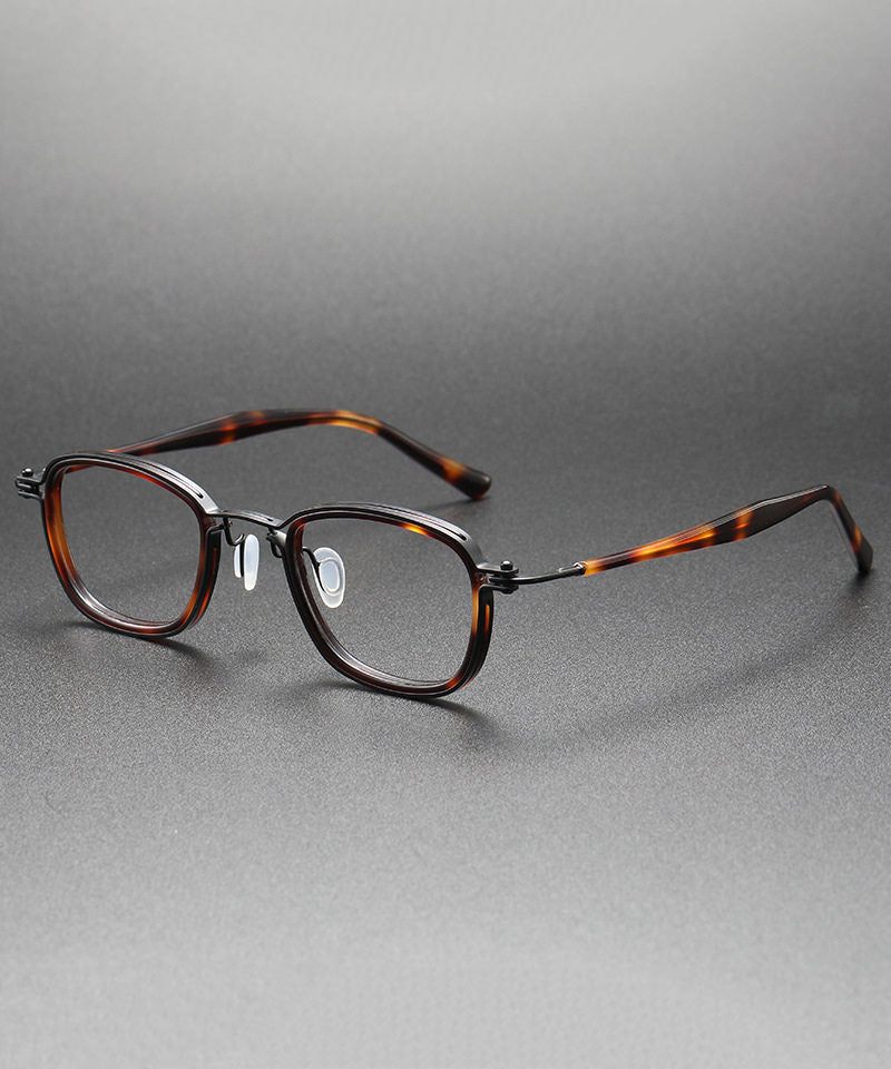Men Tawny Resin Leopard Blue Light Blocking Reading Glasses