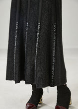 Load image into Gallery viewer, Modern Black Letter Patchwork Knit Skirt Spring