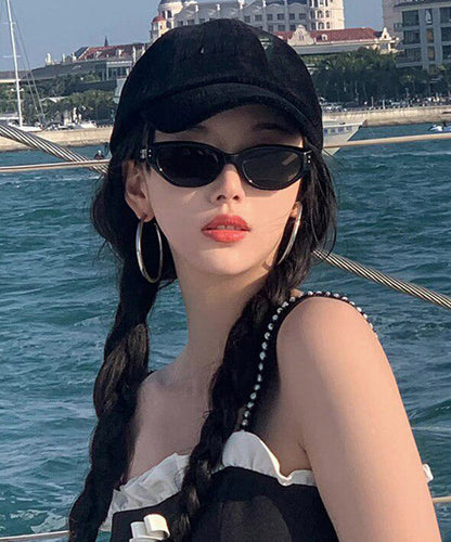 Modern Black Resin Cat Eyes UV Protection Sunglasses
