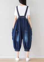 Load image into Gallery viewer, Modern Denim Blue Oversized Cotton Ripped Jumpsuit Spring