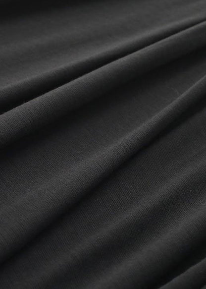 Modern Grey Short Sleeve Cotton Loose Summer Holiday Dress - SooLinen