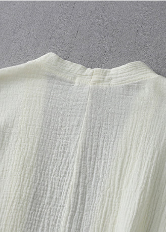 Modern Milk White Oversized Cotton Cardigan Spring