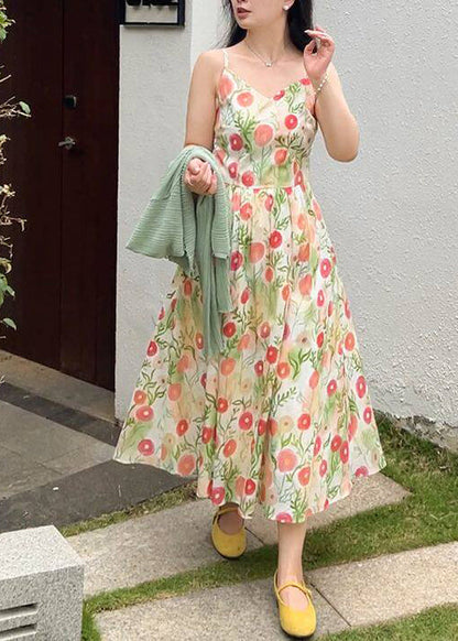 Modern Red Print Exra Large Hem Cotton Holiday Dress Summer
