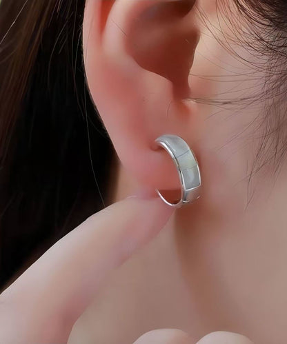 Modern Silk Copper Overgild Fritillary Bulb Hoop Earrings