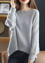 Load image into Gallery viewer, Modern Wine Red O Neck Thick Patchwork Loose Knit Sweaters Winter