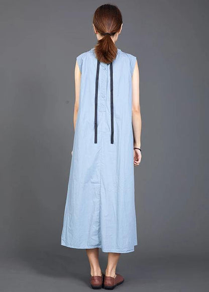 Modern cotton tunic pattern Drops Design Folded Lacing Irregular Splice Solid Color Dress - SooLinen