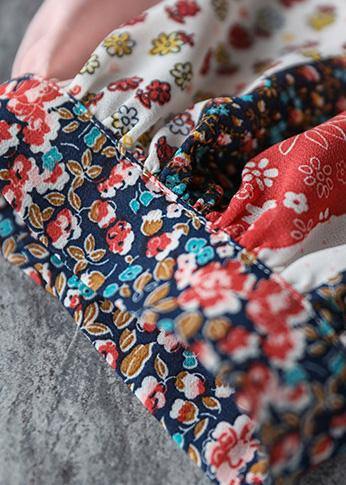 Modern floral chiffon outfit 2019 Fabrics half sleeve lapel Kaftan Summer Dresses - SooLinen