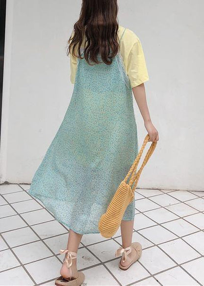 Modern sleeveless chiffon clothes Women Photography green Maxi Dress summer - SooLinen