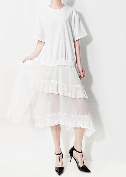 Muchiffon dress long Korea Fashion Casual Solid Color - SooLinen