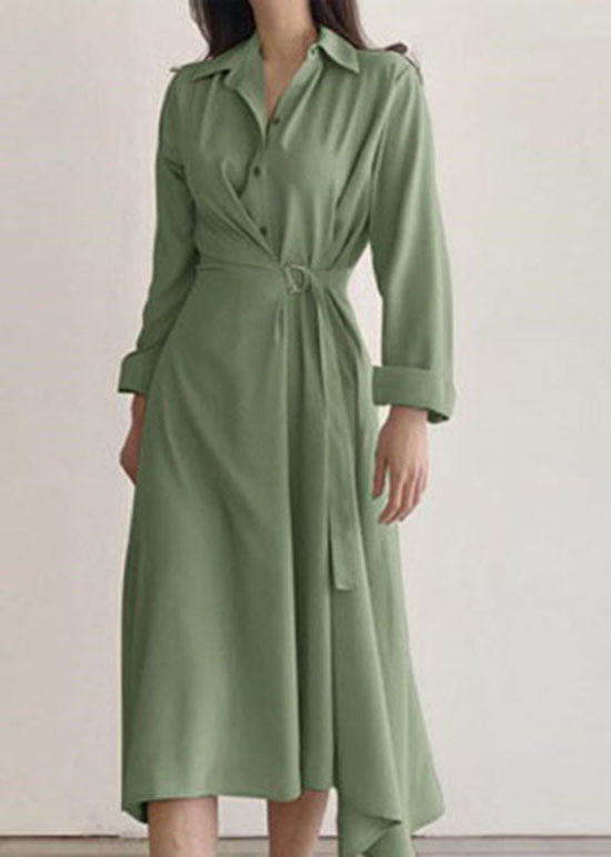 Natural Apricot Peter Pan Collar Wrinkled Patchwork Cotton Dresses Spring