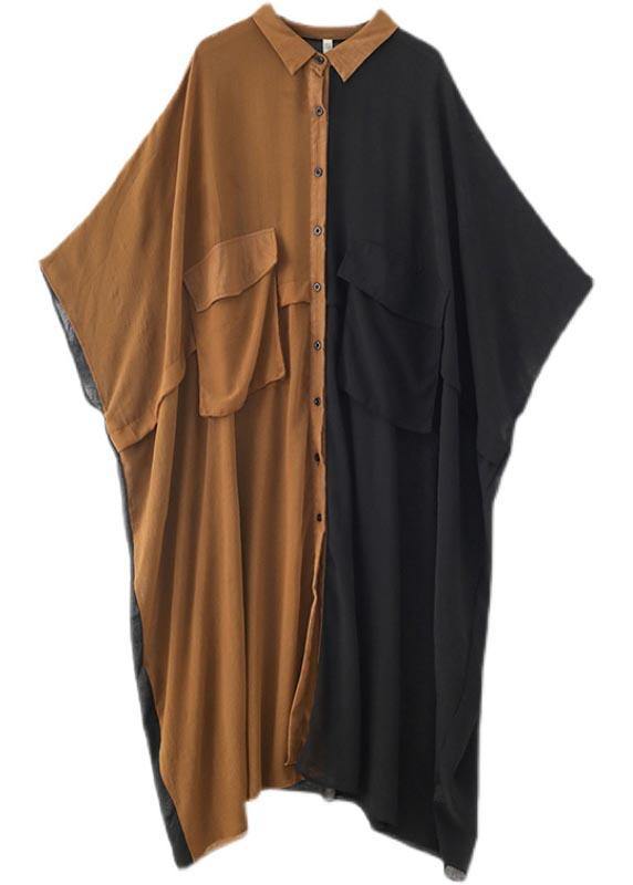 Sometimes Warm Sometimes Cold- Summer Shirt Dress Chiffon Dresses - SooLinen