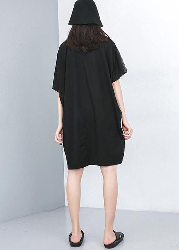 Natural cotton clothes Fine Summer Round Neck Half Sleeve Fashion Dress - SooLinen