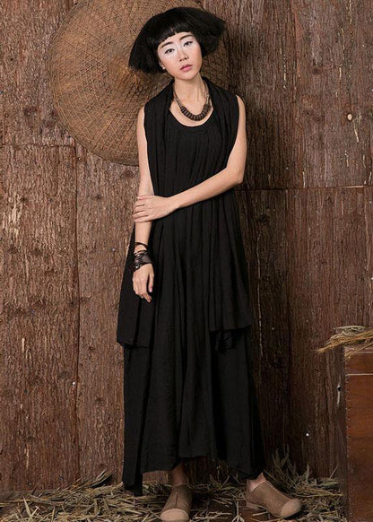 Natural white linen outfit sleeveless Dresses summer Dresses - SooLinen