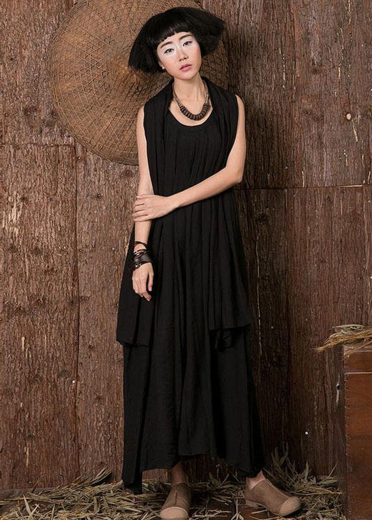 Natural white linen outfit sleeveless Dresses summer Dresses - SooLinen