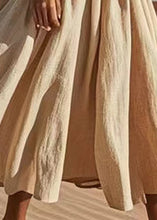 Load image into Gallery viewer, New Apricot Wrinkled Elastic Waist Linen Skirt Summer