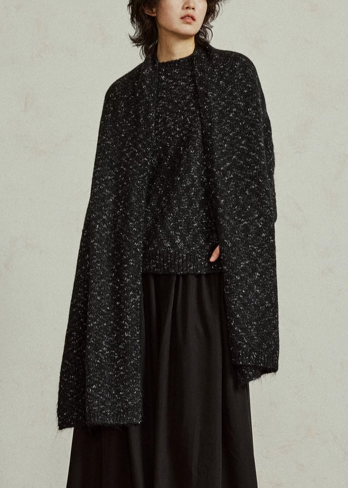 New Black Bow Cozy Woolen Knit Sweaters Winter