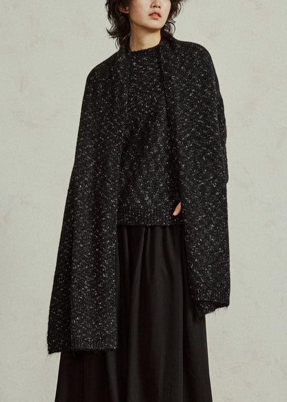 New Black Bow Cozy Woolen Knit Sweaters Winter