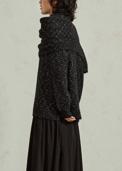 New Black Bow Cozy Woolen Knit Sweaters Winter