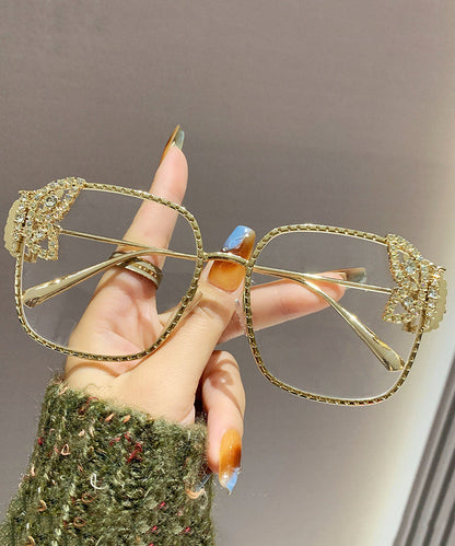 New Black Exquisite Butterfly Square Zircon Sunglasses