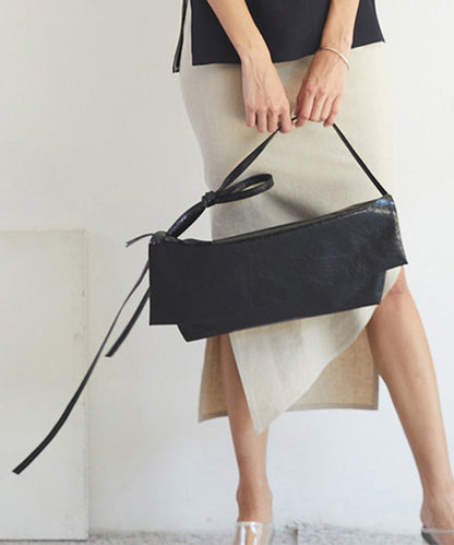 New Black Faux Leather Versatile Shoulder Bag