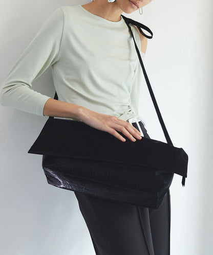 New Black Faux Leather Versatile Shoulder Bag