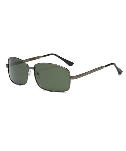 New Black Square Men's Polarized Metal Sunglasses