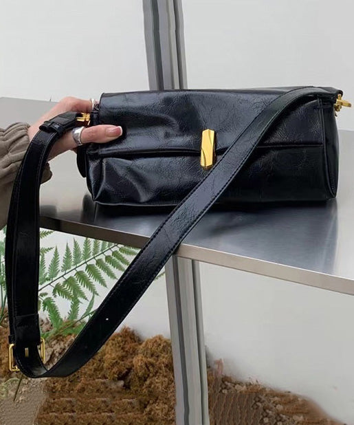 New Black Versatile Faux Leather CrossBody Bag