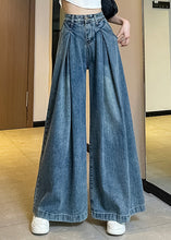 Load image into Gallery viewer, New Blue Pockets High Waist Denim Pants Spring