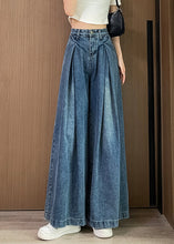 Load image into Gallery viewer, New Blue Pockets High Waist Denim Pants Spring