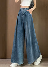 Load image into Gallery viewer, New Blue Pockets High Waist Denim Pants Spring