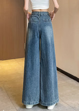 Load image into Gallery viewer, New Blue Pockets High Waist Denim Pants Spring