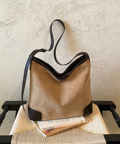 New Casual Coffee Large Capacity Suede Shoulder Bag