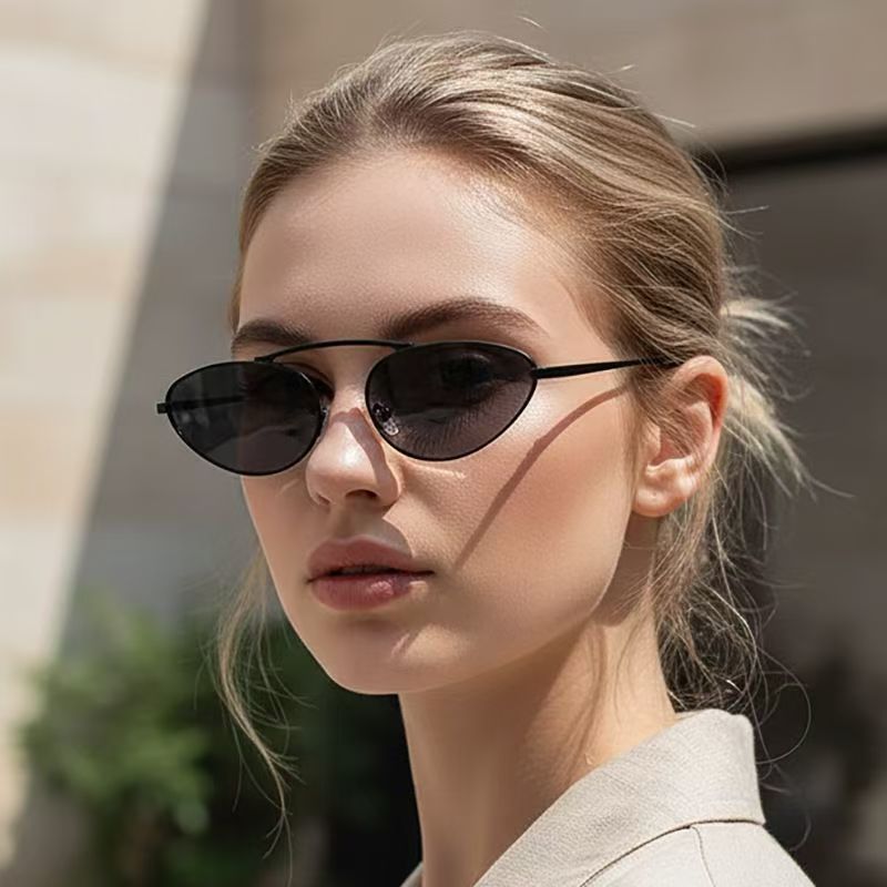 New Chic Silver Metal Versatile Sunglasses