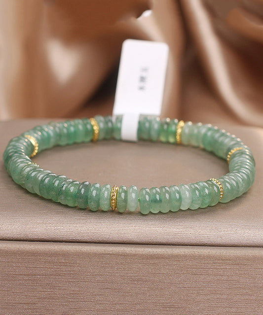 New Chinese Green Jade Abacus Bead Bracelet