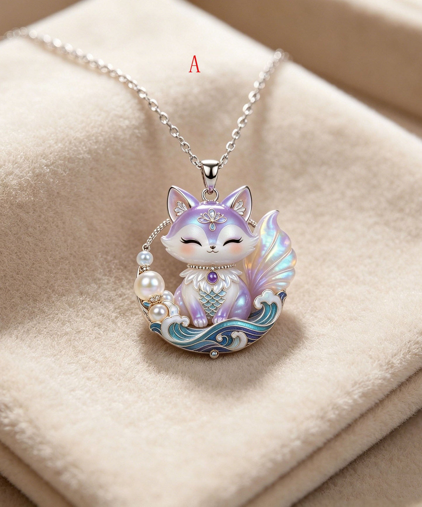 New Chinese Style Exquisite Fox Auspicious Pendant Necklace