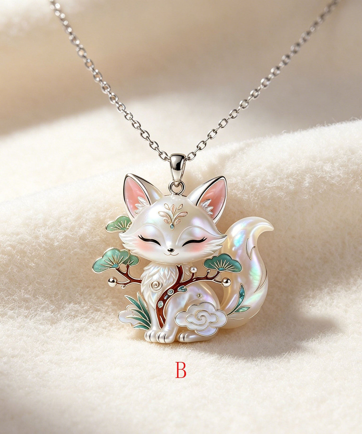 New Chinese Style Exquisite Fox Auspicious Pendant Necklace