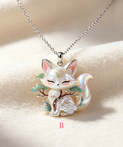 New Chinese Style Exquisite Fox Auspicious Pendant Necklace